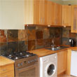 The kitchen in Clarence Square flat